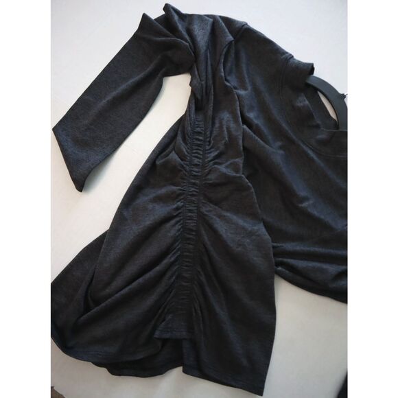 Spanx 50880R Women's Sz S Very Black Dash Heather Skysoft Mock Neck L/S Top - Picture 8 of 11